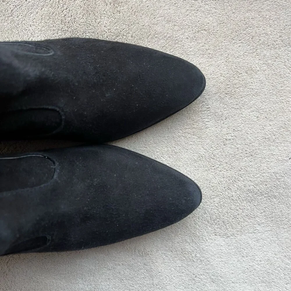 Giuseppe Zanotti Black Suede w/ Patent Leather Trim Western Boots EU 36‎ US 6 - Picture 8 of 16